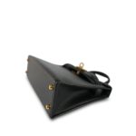 Mini Kelly 20 Noir Chèvre Gold Plated A Stamp - Image 8