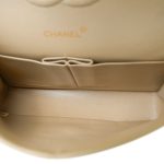 Beige Lambskin Quilted Medium Classic Flap GHW - Image 12