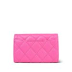 22K Pink Caviar Quilted Classic Flap Card Holder LGHW - Image 8