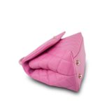 21P Pink Caviar Quilted Lizard Embossed Coco Handle Small Light Gold Hardware - Image 8