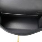 Mini Kelly Sellier Gris Graphite Veau Epsom Gold Plated U Stamp - Image 7