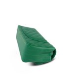 17S Green Chevron Caviar Quilted Mini Rectangular Flap Silver Hardware - Image 3