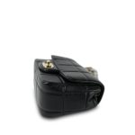Black Lambskin Quilted Monacoco Mini Square Flap Light Gold Hardware - Image 6