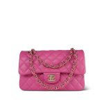 20S Pink Caviar Quilted Classic Flap Small LGHW - Image 12