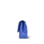 Blue Lambskin Quilted Medium Classic Flap Silver Hardware - Image 2