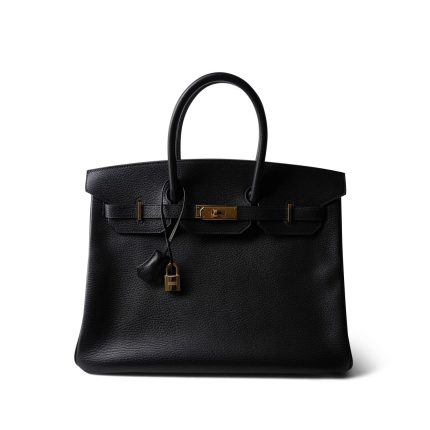 Birkin 35 Noir Ardennes Gold Plated [F] Stamp