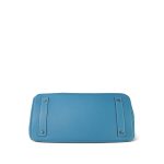 Shoulder Birkin 42 JPG Bleu Jean Clemence Palladium Plated [J] Stamp - Image 9