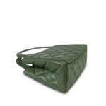25A Khaki Green Lambskin Quilted Nano Kelly Shopper Aged Gold Hardware - Image 9