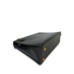 Mini Kelly 20 Noir Chèvre Gold Plated A Stamp - Image 12