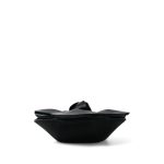 Black Satin/Lambskin Camellia Chain Hand Bag LGHW - Image 7