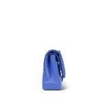 Blue Lambskin Quilted Medium Classic Flap Silver Hardware - Image 4