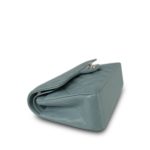 20B Blue Caviar Quilted Classic Flap Small Silver Hardware - Image 9