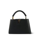 Louis Vuitton Black Taurillon Capucines BB