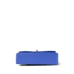 Blue Lambskin Quilted Medium Classic Flap Silver Hardware - Image 5