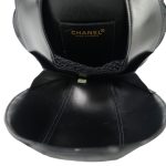 Black Satin/Lambskin Camellia Chain Hand Bag LGHW - Image 10