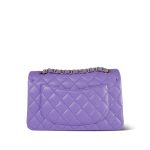 20S Purple Caviar Quilted Classic Flap Small LGHW - Image 4