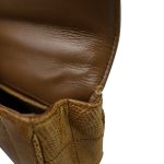 Beige Lizard Mini Rectangular Flap Aged Gold Hardware - Image 13
