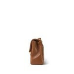 Brown/Caramel Lambskin Quilted Mini Square Flap Gold Hardware - Image 5