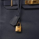 Birkin 30 Bleu Nuit Togo Gold Plated D Stamp - Image 4