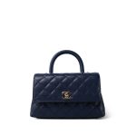 Navy Caviar Quilted Small Coco Handle LGHW