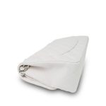 21S White Caviar Quilted Jumbo Classic Flap Silver Hardware - Image 9