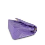 20S Purple Caviar Quilted Classic Flap Small LGHW - Image 8