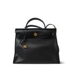 Herbag Zip PM 31 Black and Ecru Toile H Berline Vache Hunter Gold Plated B Stamp - Image 15