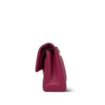 Dark Pink Caviar Quilted Classic Flap Small Light Gold Hardware - Image 3