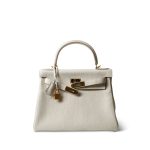 Kelly 28 Retourne Craie Clemence Gold Plated C Stamp - Image 2