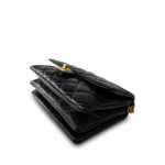 Black Lambskin Quilted Pillow Crush Single Flap Bag Aged Gold Hardware - Image 16