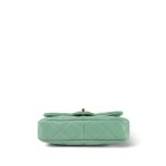 23P Light Green Lambskin Quilted Funkytown Flap Bag Antique Gold Hardware - Image 12