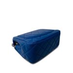 22B Blue Pearl Crush Mini Square Flap Aged Gold Hardware - Image 7