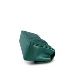 22A Iridescent Green Lambskin Quilted Mini Rectangular Single Flap Light Gold Hardware - Image 8
