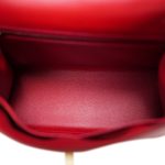 Kelly Sellier 28 Rouge Vif Box Calfskin Gold Plated C Square Stamp - Image 19