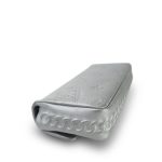 Silver Metallic Lambskin Chanel Symbol Embossed Rectangular Single Flap Ruthenium Hardware - Image 11