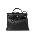 Herbag Zip PM 31 Black and Ecru Toile H Berline Vache Hunter Gold Plated B Stamp - Image 17