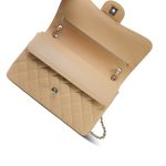 Beige Clair Caviar Quilted Jumbo Classic Flap SHW - Image 11