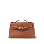Kelly Pochette Gold Swift Gold Plated B Stamp - Image 13