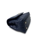 Navy Caviar Quilted Small Coco Handle LGHW - Image 7