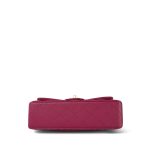 Dark Pink Caviar Quilted Classic Flap Small Light Gold Hardware - Image 7