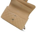 Beige Clair Caviar Quilted Jumbo Classic Flap SHW - Image 12