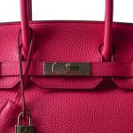 Birkin 30 Rose Mexico Togo Palladium Plated Y Stamp - Image 9