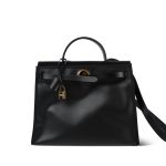 Herbag Zip PM 31 Black and Ecru Toile H Berline Vache Hunter Gold Plated B Stamp - Image 19