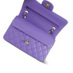 20S Purple Caviar Quilted Classic Flap Small LGHW - Image 14