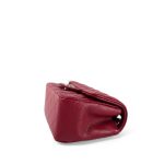 17B Red Caviar Quilted Mini Square Flap Silver Hardware - Image 4