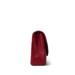 Red Lambskin Quilted Half Moon Flap Small GHW - Image 4