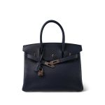 Birkin 30 Bleu Nuit Veau Togo Rose Gold Plated D Stamp - Image 7