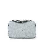 Black & White Reversible CC Logo Sequin Mini Single Flap Ruthenium Hardware - Image 2