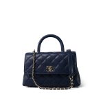 Navy Caviar Quilted Small Coco Handle LGHW - Image 9