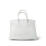 Birkin 30 White Clemence Gold Plated N Square Stamp - Image 7